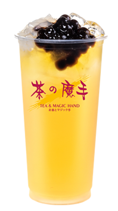 QQ青茶 (タピオカ(大粒)+ナタデココ入り青茶)
